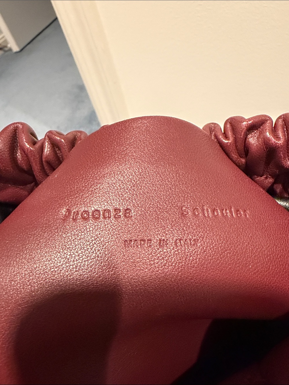 Proenza Schouler Leather Bucket Bag in Burgundy - Picture 9 of 10